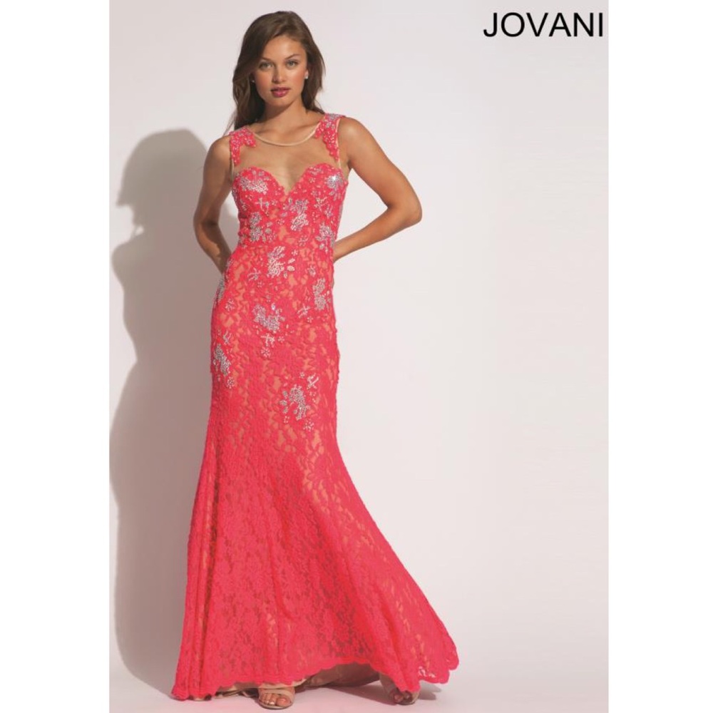 Jovani Lace Gown Size 0 Watermelon🍉🌺